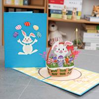 Gambar ST Happy Easter Gift for Kids Pop Up Card 3D Easter Egg Greeting Car dari Shaos Tekno undefined 5 Tokopedia