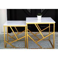 Gambar Terbaru Meja Tamu Minimalis Set Ae-Ri Meja Minimalis Meja Ruang Tamu Furniture Kode 519 - HPL Mix Marmer, Hitam dari Kini Creatife Store undefined 3 Tokopedia