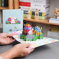 Gambar ST Happy Easter Gift for Kids Pop Up Card 3D Easter Egg Greeting Car dari Shaos Tekno undefined 2 Tokopedia