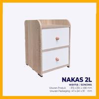 Gambar Terbaru Nakas 2L Rak Meja Minimalis Rias Furniture Ruang Tamu Laci Penyimpanan Kode 605 - Chocho Wood dari Kini Creatife Store undefined 5 Tokopedia