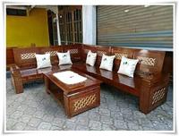 Gambar Terbaru Furniture Ruang Tamu/Kursi Tamu Sudut/Kursi Minimalis Kayu Jati Kode 715 dari Kini Creatife Store undefined 2 Tokopedia
