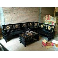 Gambar Terbaru Set Kursi Sofa Ruang Tamu Sudut Robot Minimalis Ukir Jati Furniture Jepara Kode 638 - Finishing Antiq dari Kini Creatife Store undefined 3 Tokopedia