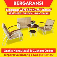 Gambar Terbaru Set Kursi Ruang Tamu Industrial Antik Rotan Pipa Asli Furniture Jepara Kode 741 dari Kini Creatife Store undefined 2 Tokopedia