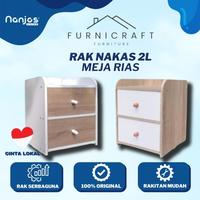 Gambar Terbaru Nakas 2L Rak Meja Minimalis Rias Furniture Ruang Tamu Laci Penyimpanan Kode 605 - Chocho Wood dari Kini Creatife Store undefined 4 Tokopedia