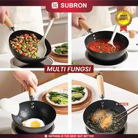 Gambar SUBRON Small Milk Pot Anti Lengket 24CM 26CM 28CM Stainless Tutup Kaca Handle Kayu - 24CM dari SUBRON KITCHENWARE undefined 2 Tokopedia