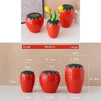 Gambar Strawberry Decor Cute Ceramic Decorative Vase(Small) READY GAN dari Surya Premium Store undefined 2 Tokopedia