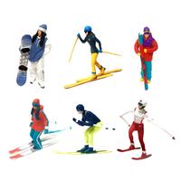 Gambar CG 187 Skiing Figures Home Decoration HO Scale for Park Train Build dari Cloud Geek undefined 1 Tokopedia