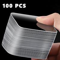 Gambar Ori 20/50/100 Pcs Double Sided Tape Transparent Waterproof Wall Stickers Home Kitchen Adhesive Paste Strong and Seamless Tile Hook Ori dari tassc undefined 5 Tokopedia