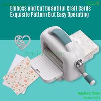 Gambar Mesin Pemotong Kertas Timbul & Cetak Timbul Portabel Perlengkapan Pembuatan Kartu Pemotong Kertas Die Cutting & Embossing Machine Portable Manua Paper Cutter Card Making Supplies for Arts Crafts Paper Scrapbooking Cardmaking Fabric DIY Kits Home Decor - White dari Arieleza Store undefined 1 Tokopedia