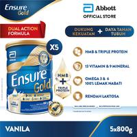 Gambar Dijual Ensure Gold HMB Vanila 800 g - Nutrisi Dewasa Rendah Laktosa - 5 pcs terlaris dari KARTINI 1 undefined 5 Tokopedia