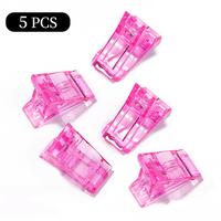 Gambar 5pcs/set Pink Red Acrylic Nail Clip Gel Polish Quick Building Nail Tips Clips Fingernail Extension UV Clamps Manicuring Art Builder Tools Set dari Quirky Questssr undefined 5 Tokopedia