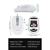 Gambar Mister GadgeD - Mouse Kecil Dual Mode Bluetooth Colok Anti Berisik 2.4G/BT5.1 2400 DPI - Hitam dari Mister GadgeD undefined 2 Tokopedia