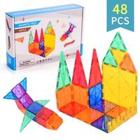Gambar magnetic tiles 48 pcs- magnatiles alike dari Cloudi Animals undefined 1 Tokopedia
