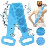 Gambar Alat Penggosok Punggung Silikon Biru Sikat Bantu Mandi Pembersih Tubuh Badan Belakang Scrubber Back Belt Brush Bath Shower dari Helios Nebula Store undefined 1 Tokopedia