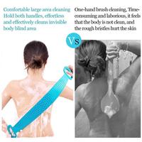 Gambar Alat Penggosok Punggung Silikon Biru Sikat Bantu Mandi Pembersih Tubuh Badan Belakang Scrubber Back Belt Brush Bath Shower dari Helios Nebula Store undefined 5 Tokopedia