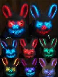 Gambar Bunny Mask Halloween Led Mask Light Up Scary Mask Rabbit  Bloody Plush Head Mask Cosplay Costume Props Halloween Party Supplies dari Sartoriale undefined 2 Tokopedia