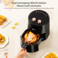 Gambar Simplus Air Fryer 4L Low watt 650W Penggorengan Sehat Tanpa Minyak Anti Lengket Bergaransi 1 Tahun - Hitam 007- 4L dari godblessyu undefined 2 Tokopedia