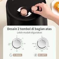 Gambar Simplus Air Fryer 4L Low watt 650W Penggorengan Sehat Tanpa Minyak Anti Lengket Bergaransi 1 Tahun - Hitam 007- 4L dari godblessyu undefined 3 Tokopedia