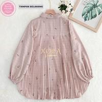 Gambar Xoba Fashion 3489 Atasan Wanita Jumbo LD 120 CM Bonita Mini Rose Plisket T126 panjang oversize - WILD ROSE dari XOBA FASHION undefined 4 Tokopedia