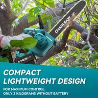 Gambar (IMPORT) SEESII 12 Inch Brushless Chainsaw Cordless Electric Chain Saw Wood Cutting Garden Pruning Saw Power Tools For Makita 18v Battery dari Onlinestored id undefined 4 Tokopedia