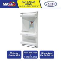 Gambar Queen Wall Shelf 3 Tingkat SH-CAB-W03-WT Putih dari Mitra10 undefined 1 Tokopedia