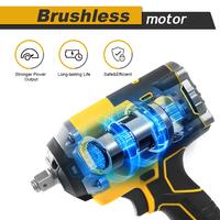 Gambar (IMPORT) 2000N. M Brushless Electric Wrench Fast Recharge Cordless Impact Wrench with 1/2 inch Socket Power Tools for Makita 18V Battery dari Onlinestored id undefined 4 Tokopedia