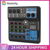 Gambar Audio Mixer 5-channel Sound Table Professional Mixer Computer Stage Recording USB Sound Card High Low Tone DJ Equipment dari Chraft Lenoathan undefined 1 Tokopedia