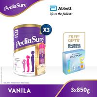 Gambar DMS - 239 PEDIASURE VANILA 850 G (1-10TH) - 3 PCS - FREE GIFT dari Dhimasadry undefined 1 Tokopedia
