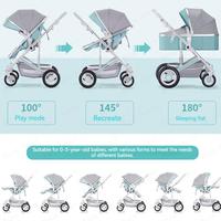 Gambar New Luxury Baby Stroller, Portable pushchair,High Landscape Reversible Stroller,Four wheels Strollers,Travel Pram,baby carriage dari motifasbak terbaru undefined 5 Tokopedia