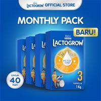 Gambar DMS - 301 NESTLÉ LACTOGROW 3 VANILA SUSU 1-3 TAHUN BOX 1KG X4PCS dari Dhimasadry undefined 1 Tokopedia