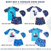 Gambar NEW PRODUCT BAJU RENANG ANAK BAYI LAKI - LAKI - SHORT SET WITH HAT_SET 3 GUDANGSPORT-65 - WHITE DINO, XL dari Gudangsport-65 undefined 1 Tokopedia