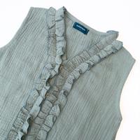 Gambar SOLERAM - AMMY Sleeveless Blouse / Tank Top Ruffle Anak Perempuan 1-7Y - Sage, L dari Inisoleram undefined 3 Tokopedia