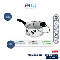 Gambar Best Seller !! Saucepan Enamel Panci Rebus Gagang Plastik Hello Panda Maspion 18 cm dari makmur jaya utama91 undefined 1 Tokopedia
