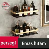 Gambar Rak shampo kamar mandi segi black gold .rak dinding aksesoris  - 1 susun - 2 susun dari MOUCHI SHOP71 undefined 3 Tokopedia