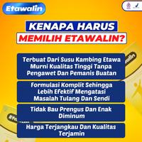 Gambar 3 BOX ETAWALIN ORIGINAL | Isi 200gram Susu Kambing Etawa Tingkatkan Kepadatan Tulang |Susu Kambing Kesehatan Tulang & Sendi Original Mampu Atasi Nyeri Sendi Pegal Linu Asamurat dari PT Karenamu Jaya undefined 4 Tokopedia