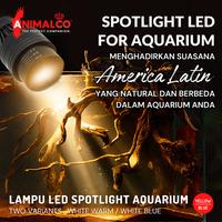 Gambar LAMPU SPOT LIGHT LED AQUARIUM SOROT JEPIT AKUARIUM AQUASCAPE LAMP IKAN - B - Blue, 12w dari Animal Co undefined 1 Tokopedia