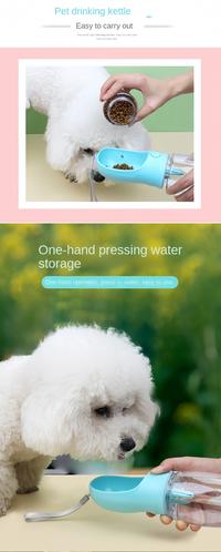 Gambar 2 in 1 550ml Portable Food Grade Material Dog Cat Travel Pet Water Cup Bottle With Food Dispenser Feed & Drinking Supplies dari iwoo store22 undefined 1 Tokopedia