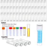 Gambar 25/50Pcs 1-10ml Plastic Test Tubes Vials Sample Container Powder Craft Screw Cap Bottles for Office School Chemistry Supplies dari kaoskuga undefined 1 Tokopedia