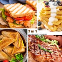 Gambar Electric Waffle Maker Triangles Sandwich Maker 3 In 1 Cooking Kitchen Appliances Breakfast Machine Non-stick Iron Pan Sonifer dari fhujian olshop111 undefined 3 Tokopedia