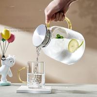 Gambar (IMPORT) GIANXI Home And Kitchen Transparent Glass Water Jug Portable Coffee Pot With Handle Cold Water Kettle Coffeeware Teaware dari Kepowe123 undefined 3 Tokopedia