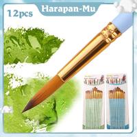 Gambar Isi 12/Set Kuas Cat Air Professional Nylon Hair Paint Brush Watercolor Acrylic Wooden Handle Painting Brushes Art Supplies - Biru Muda dari wawanhumble1 undefined 1 Tokopedia