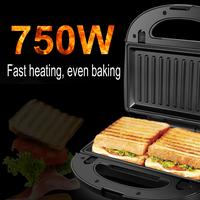 Gambar Electric Waffle Maker Triangles Sandwich Maker 3 In 1 Cooking Kitchen Appliances Breakfast Machine Non-stick Iron Pan Sonifer dari fhujian olshop111 undefined 2 Tokopedia