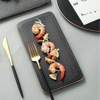 Gambar Classic Black Western Steak Dinner Plate Knife And Fork Set Japanese Ceramics Sushi Kitchen Plate Dinnerware Home ResturantLA918 dari 0BolAkaktus undefined 3 Tokopedia