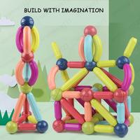 Gambar 【COD】100pcs/64Pcs Magnetic Stick Merakit Mainan-Pengembangan Pendidikan Anak, Ragam Splicing Magnetic Building Block / Ukuran Besar Magnetik Tongkat Blok / Bangunan Permainan Magnet Anak Anak Set - Flowers  3pcs dari PTFALERIICROP undefined 5 Tokopedia