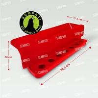 Gambar Tempat Makan / Pakan Ayam Dan Burung Puyuh Lubang 7 Otomatis Merah Wadah Makan Ternak Unggas Bebek Itik New dari Pratamapra undefined 4 Tokopedia