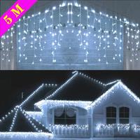 Gambar 220V Christmas Decorations For Home 5m droop Holiday Light Outdoor LED Curtain Icicle String Light Street Garland On The House dari Jonathan Chatto undefined 5 Tokopedia