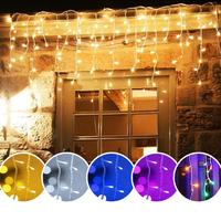 Gambar 220V Christmas Decorations For Home 5m droop Holiday Light Outdoor LED Curtain Icicle String Light Street Garland On The House dari Jonathan Chatto undefined 1 Tokopedia