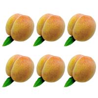 Gambar Realistic Artificial Peach Simulation Fruit Model Fake Peach Display Props Home and Kitchen Parties Home Decoration 6pcs dari riana serba ada undefined 1 Tokopedia