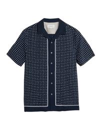Gambar M&S - Kemeja Pria - Linen Tencel Border Print Shirt - Navy Mix - Navy Mix, INT S/REG dari MARKS&SPENCER undefined 3 Tokopedia