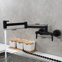 Gambar Square Three-Switch Hot And Cold Kitchen Faucet Into The Wall Folding Mixing Valve Home Bathroom Washbasin Black Fauce dari MyBell Store undefined 2 Tokopedia